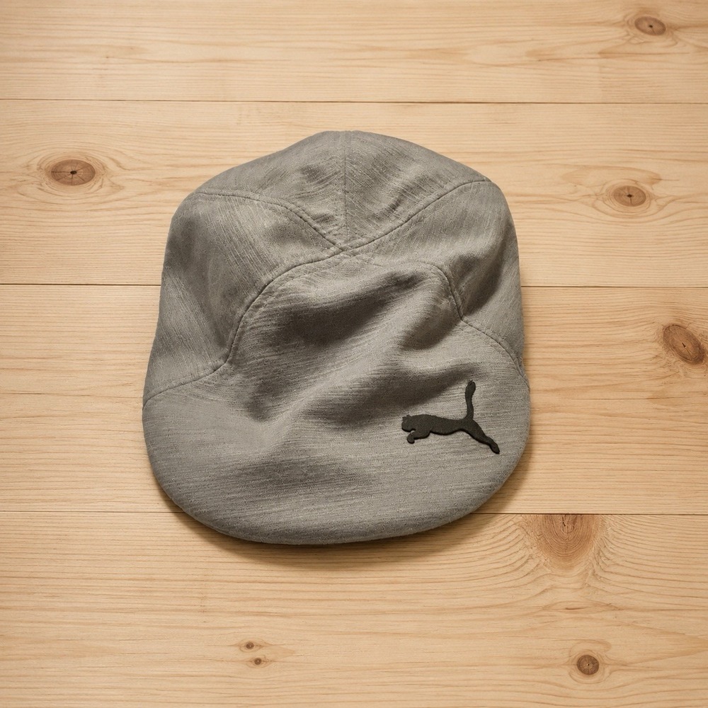 Puma Golf Driver Flexfit Cap Gray Five Panel Flat Brim Hat Style 022028-02[A]